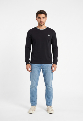 Tee shirt manches longues fred perry twin tipped r88 black
