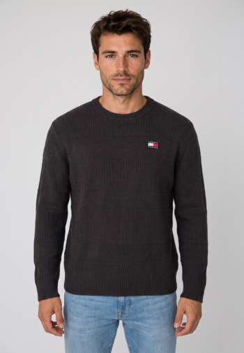 Sweat tommy jeans dm0dm23571 h08 black htr