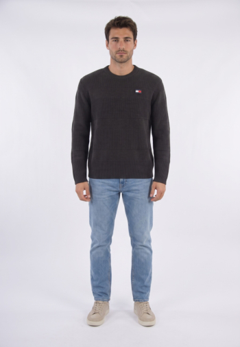 Sweat tommy jeans dm0dm23571 h08 black htr
