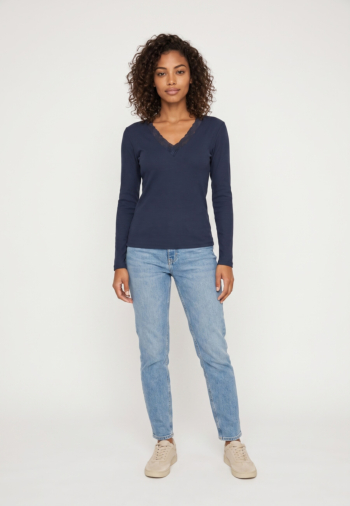 Tee shirt manches longues lola espeleta ts310w26 dark saphir