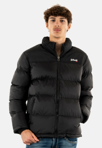 Doudounes schott empiecement et broderie black