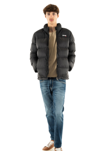 Doudounes schott empiecement et broderie black