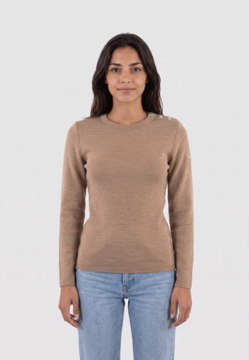 Pull hiver saint james marée ll u beige fonce