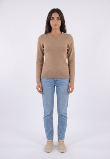 Pull hiver saint james marée ll u beige fonce