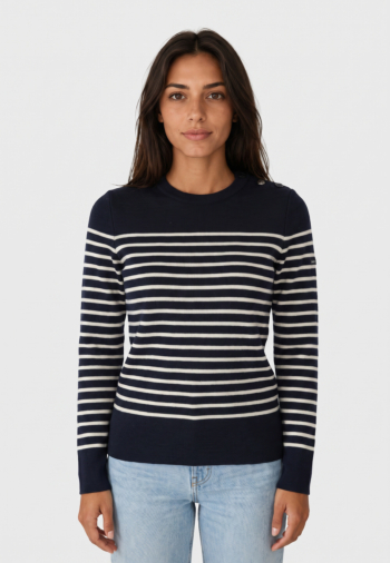 Pull hiver saint james bregancon kh navy/ecume
