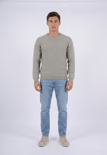 Pull hiver superdry texture m9g beige/grey twist