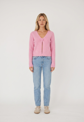 Gilets cardigans only rica ls rib flower begonia pink melange/dtm flower