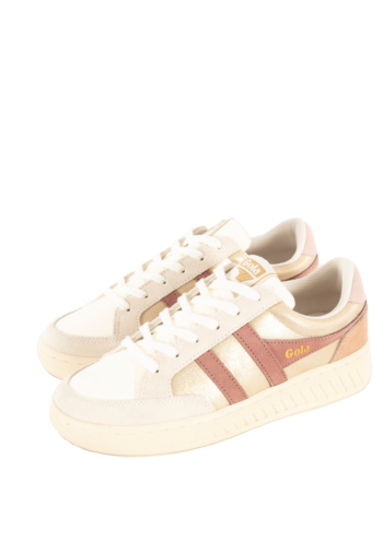 Baskets basses gola superslam ty gold/brownrose/chalk pink