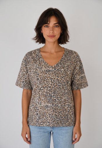 Tee shirt Le Temps Des Cerises catlyn 8229 maple