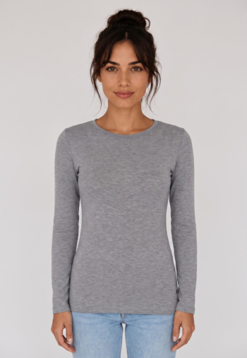 Tee shirt manches longues grace & mila alkias gris