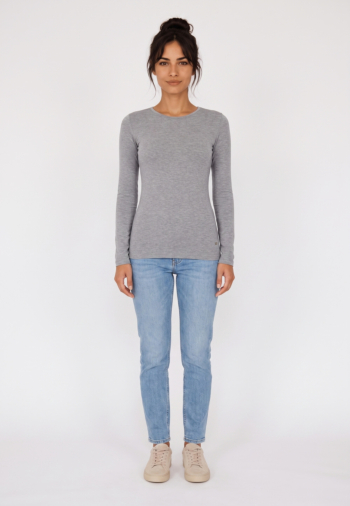 Tee shirt manches longues grace & mila alkias gris