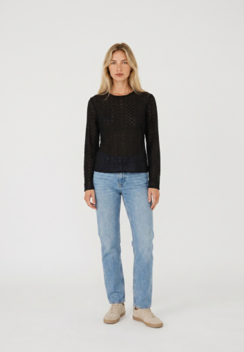 Tee shirt manches longues grace & mila aube noir