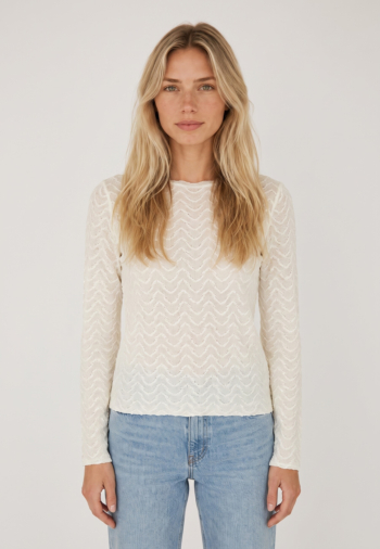 Tee shirt manches longues grace & mila aube ecru