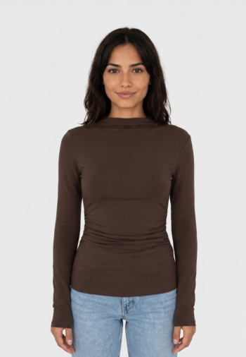 Tee shirt manches longues grace & mila aurygny chocolat