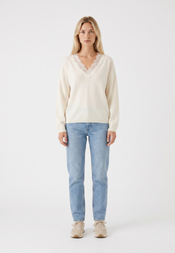 Pull hiver grace & mila augustin ecru