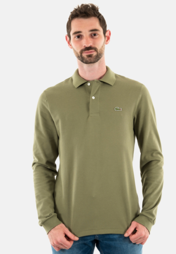 Polos manches longues lacoste l1312 bmy kaki
