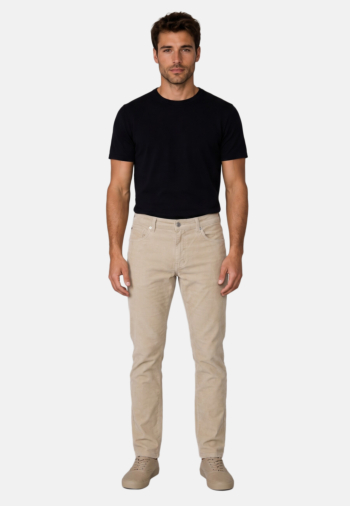 Pantalons Benson & Cherry classic pantalon jean straight beige