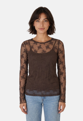 Tee shirt manches longues Le Temps Des Cerises sophie 8228 bark