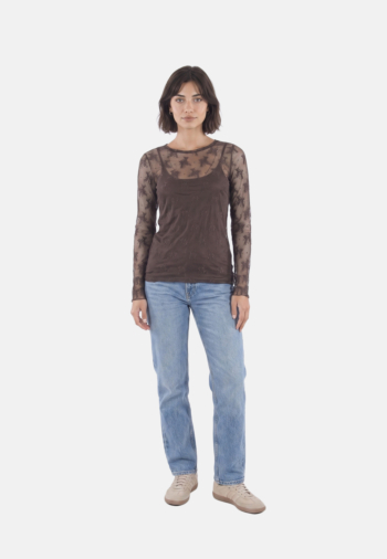 Tee shirt manches longues Le Temps Des Cerises sophie 8228 bark