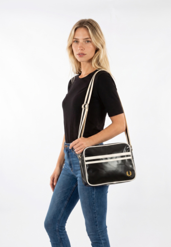 Pochettes & Sacoches fred perry classic mini shoudler bag d57 black/ecru