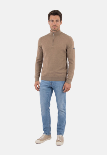 Pull hiver saint james crossley ii beige fonce/navy