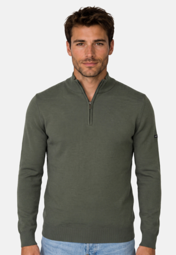 Pull hiver saint james crossley ii g) algue/navy