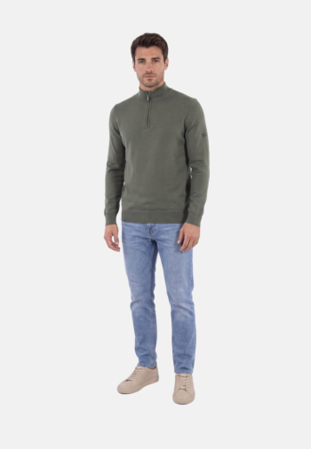 Pull hiver saint james crossley ii g) algue/navy