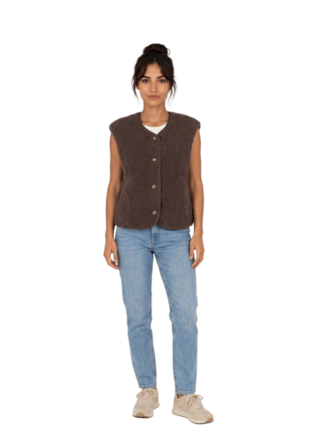 Gilets sans manche only ines teddy chocolate martini