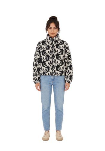 Blousons et vestes only thea teddy aop black cloud dancer aztec