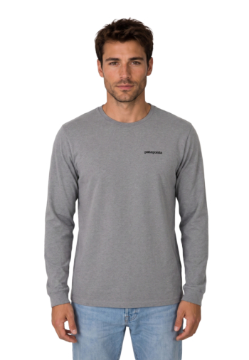Tee shirt manches longues patagonia l/s p-6 logo glh gravel heather