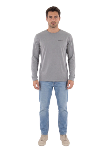 Tee shirt manches longues patagonia l/s p-6 logo glh gravel heather