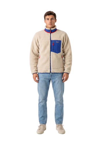 Blousons et vestes patagonia classic retro-x dnlc dark naturalw/cobalt blue