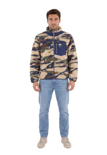 Gilets cardigans superdry terrain fleece zip thru m9e khaki terrain