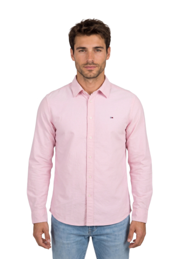 Chemise tommy jeans slim oxford tow rose tea