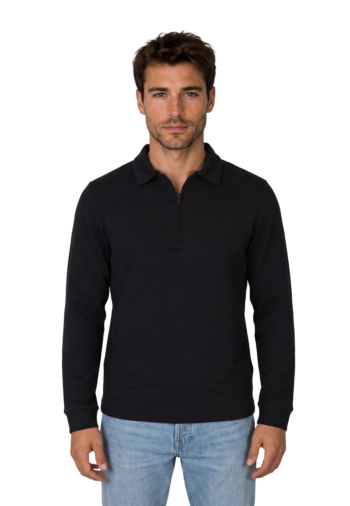 Polos manches longues Le Temps Des Cerises odevis 0001 black