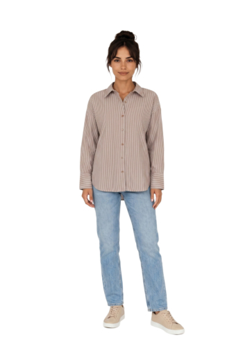 Chemisier only oregon lyrina bison bright white w. small lurex
