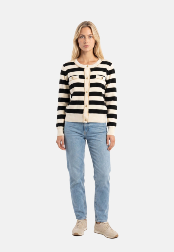 Gilets cardigans lola casademunt lf2611019 2n0 black-ecru