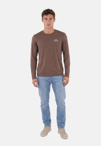 Tee shirt manches longues patagonia l/s cap cool daily shirt - cloud crag brmx berm brown