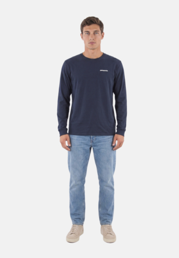Tee shirt manches longues patagonia l/s p-6 logo nena new navy