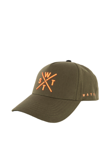 Casquettes watts 1baltimore w1413 kaki / orange fluo