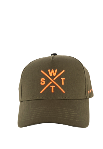 Casquettes watts 1baltimore w1413 kaki / orange fluo