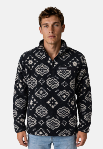 Pull hiver columbia rugged ridge high pile h 014 black checked out, black