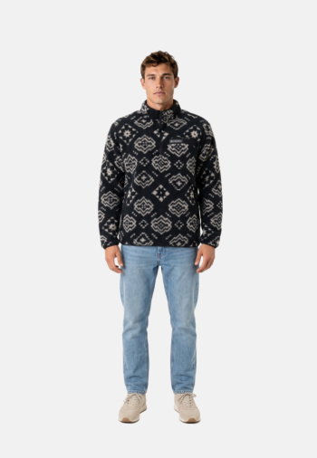Pull hiver columbia rugged ridge high pile h 014 black checked out, black