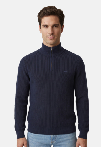 Pull hiver levi's® hm quarter zip 0000 naval academy rib