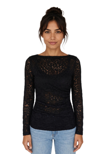 Tee shirt manches longues grace & mila avoine noir