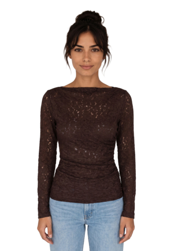 Tee shirt manches longues grace & mila avoine chocolat
