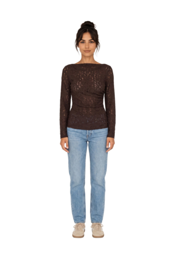 Tee shirt manches longues grace & mila avoine chocolat
