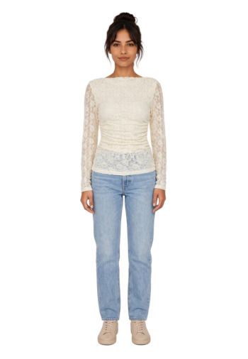 Tee shirt manches longues grace & mila avoine ecru