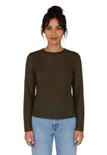 Tee shirt manches longues grace & mila aube kaki