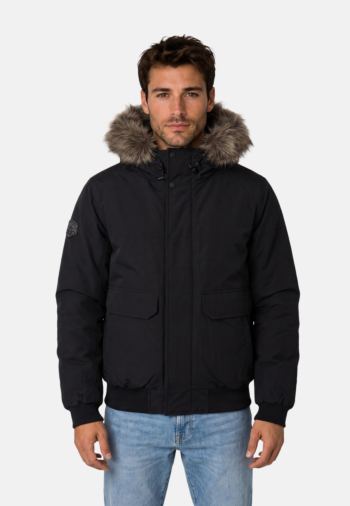 Blousons et vestes superdry faux fur everest bomber 12a jet black